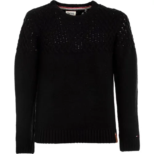 Herren Schwarzer Pullover Outlet Preis , Herren, Größe: XL - Tommy Hilfiger - Modalova