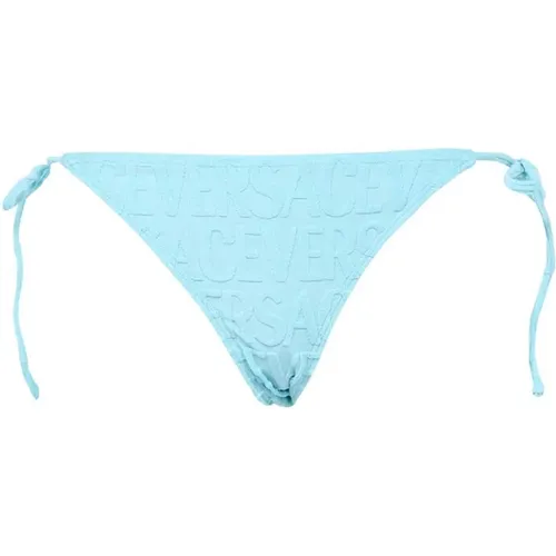 Jacquard Logo Tie Side Bikini Hipster , Damen, Größe: M - Versace - Modalova