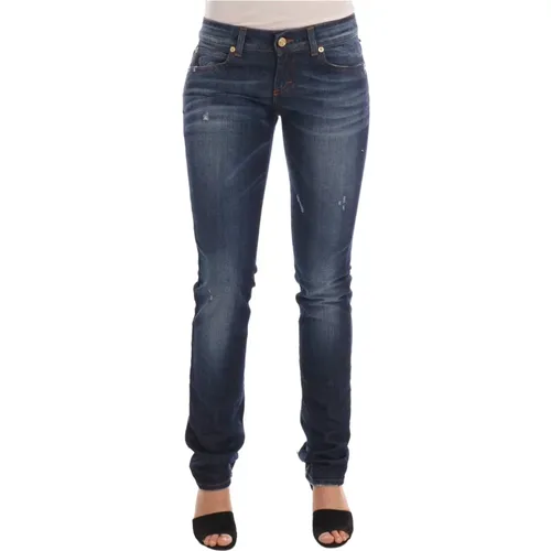 Blaue Stretch Skinny Jeans , Damen, Größe: W30 - John Galliano - Modalova