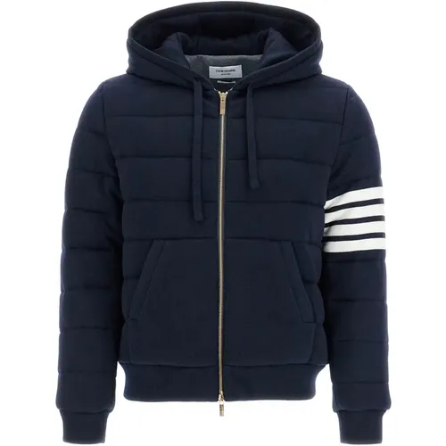 Quilted Wool Padded Jacket , male, Sizes: S, M - Thom Browne - Modalova