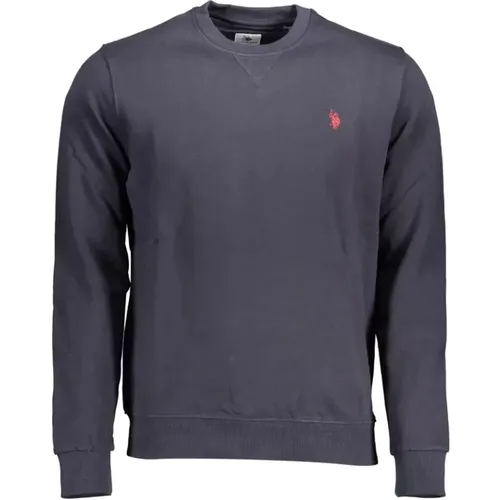 Blaue Baumwollpullover mit Logo , Herren, Größe: 3XL - U.S. Polo Assn. - Modalova