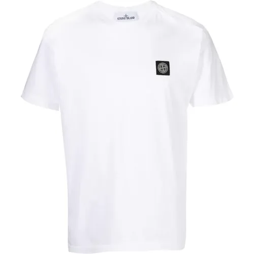 Compass Pattern Cotton T-Shirt , male, Sizes: L, 2XL, XL - Stone Island - Modalova