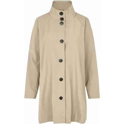 Classic A-line Jacket Plaza Taupe , female, Sizes: XL, 2XL - Masai - Modalova