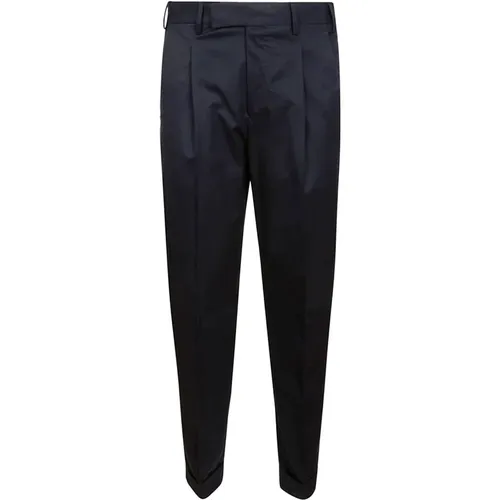 Navy Cotton Trousers with Rear Pockets , male, Sizes: S, 2XL, XL - PT Torino - Modalova