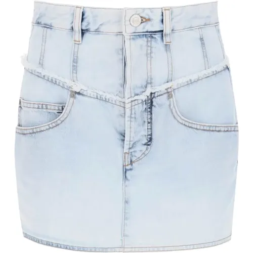 Narjis Denim Mini Skirt , female, Sizes: S - Isabel marant - Modalova