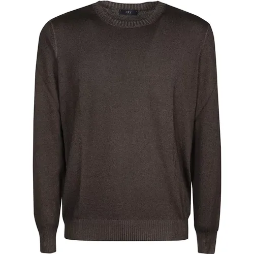 Lässiger Strickpullover , Herren, Größe: 2XL - Fay - Modalova