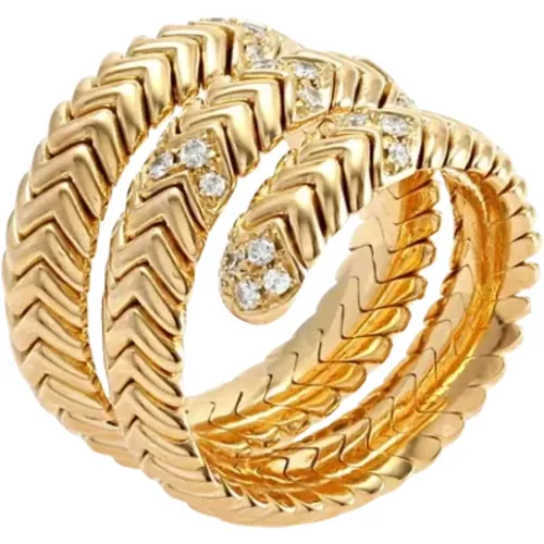 Pre-owned Gold rings , female, Sizes: ONE SIZE - Bvlgari Vintage - Modalova