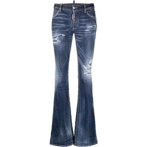 Flared Distressed Jeans , female, Sizes: M, XS, 2XS - Dsquared2 - Modalova