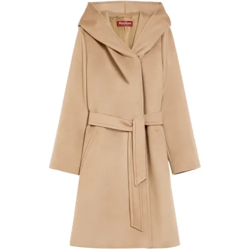 Wool Coat with Wide Hood , female, Sizes: 3XS, 4XS, 2XS, XS - Max Mara - Modalova