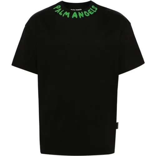 Logo Crew Neck T-shirt , male, Sizes: M, XL - Palm Angels - Modalova