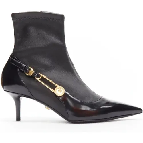 Pre-owned Leder boots - Versace Pre-owned - Modalova