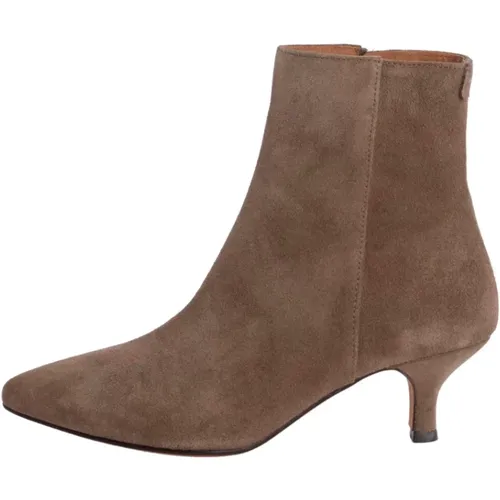 Elevate Your Style with Suede Ankle Boots , female, Sizes: 4 1/2 UK - Anthology Paris - Modalova