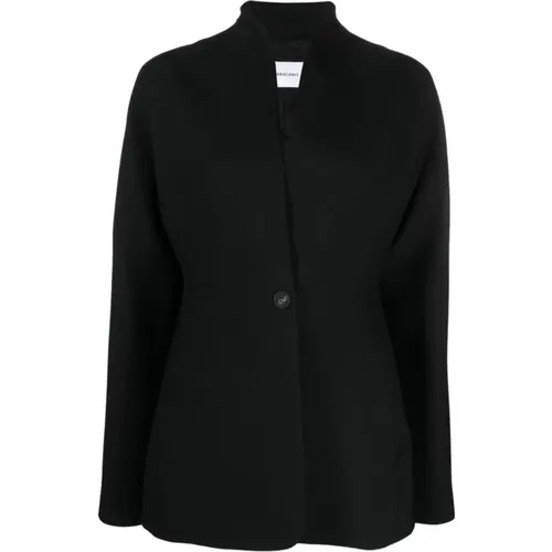 Stylish Collarless Single-Breasted Blazer , female, Sizes: M - Salvatore Ferragamo - Modalova