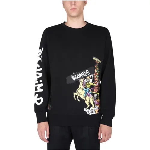 Crew Neck Sweatshirt mit Serigrafischem Druck - Disclaimer - Modalova