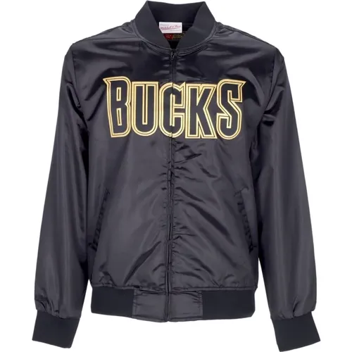 Milwaukee Bucks NBA Satin Jacket , male, Sizes: L, XL, S - Mitchell & Ness - Modalova