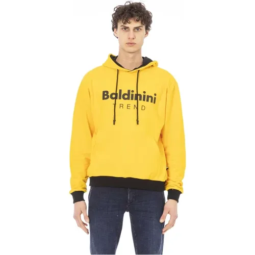 Hooded Sweatshirt with Front Logo Pocket , male, Sizes: 2XL, XL, L - Baldinini - Modalova