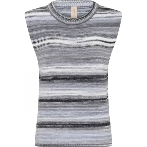 Casual Multicolour Waistcoat Stone Grey , female, Sizes: S, M, L, XL, 2XL - Skovhuus - Modalova