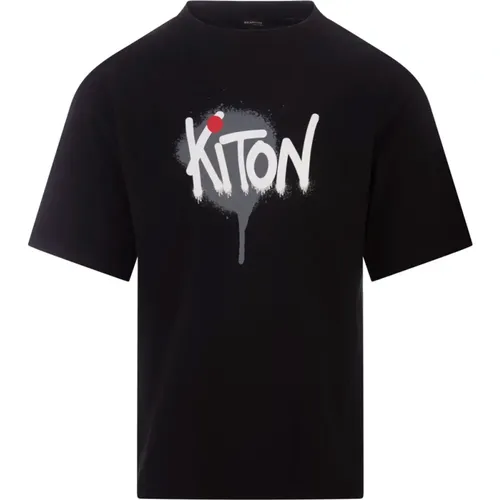 Graffiti-Style T-shirt , male, Sizes: S, XL, 2XL, L, M - Kiton - Modalova