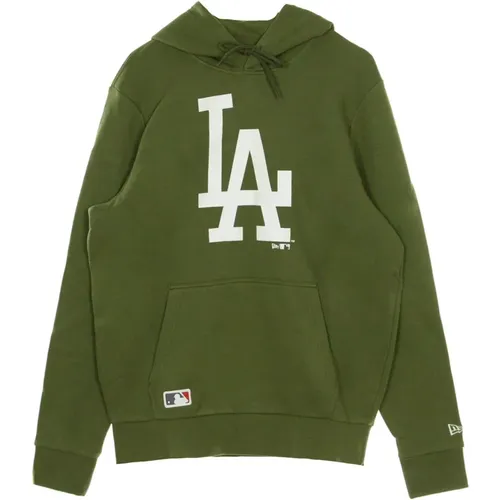 Seasonal Team Logo Hoodie Olive/White , male, Sizes: M, S, L - new era - Modalova