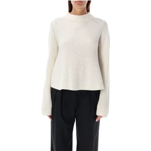 Cashmere Flare Knitwear Ivory Aw24 , female, Sizes: S, M - Loulou Studio - Modalova