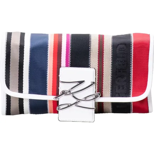 K/Webbing Small Baguette , female, Sizes: ONE SIZE - Karl Lagerfeld - Modalova