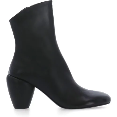 Leather Ankle Boots with Circular Heel , female, Sizes: 4 1/2 UK, 7 UK, 8 UK - Marsell - Modalova
