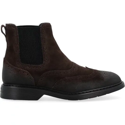 Suede Chelsea Boot H576 , male, Sizes: 7 1/2 UK, 8 1/2 UK, 9 UK, 10 UK - Hogan - Modalova