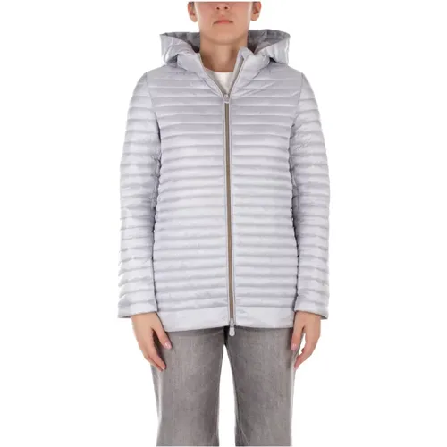Coats Grey , female, Sizes: M, L, 2XL - Save The Duck - Modalova