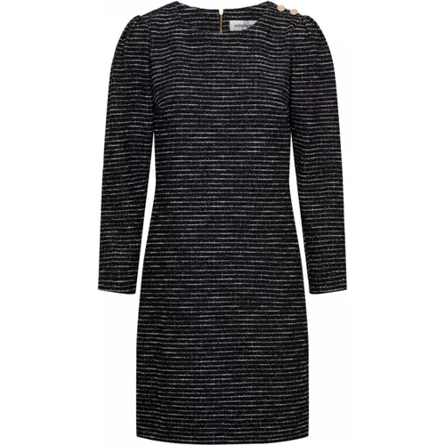 Schwarzes Boucle-Kleid mit Fancy-Details , Damen, Größe: XL - &Co Woman - Modalova