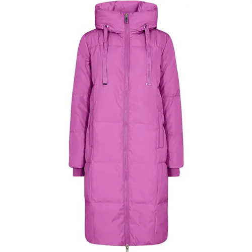 Women`s Winter Down Coat - Mmnova Square, Vivid Viola , female, Sizes: L, S - MOS MOSH - Modalova