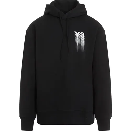 Schwarzer Logo Hoodie Sweatshirt , Herren, Größe: L - Y-3 - Modalova