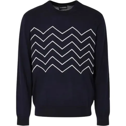 Printed Pullover , male, Sizes: S - Emporio Armani - Modalova