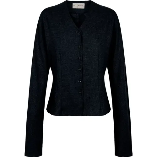 Lanna, schwarze Jacke aus reiner Wolle und Kaschmir , Damen, Größe: XL - Cortana - Modalova