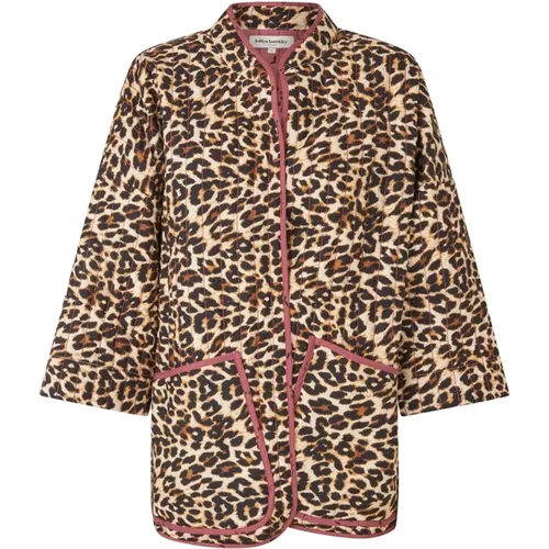 Leopardenmuster Oversized Jacke , Damen, Größe: 2XL - Lollys Laundry - Modalova