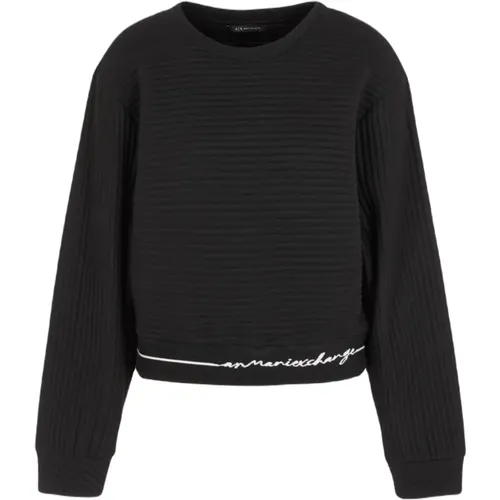 Damen Sweatshirt , Damen, Größe: M - Armani Exchange - Modalova