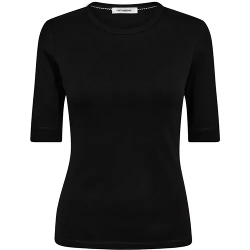 Schwarzes GrannyCC SS Tee Schwarzes T-Shirt , Damen, Größe: M - Co'Couture - Modalova