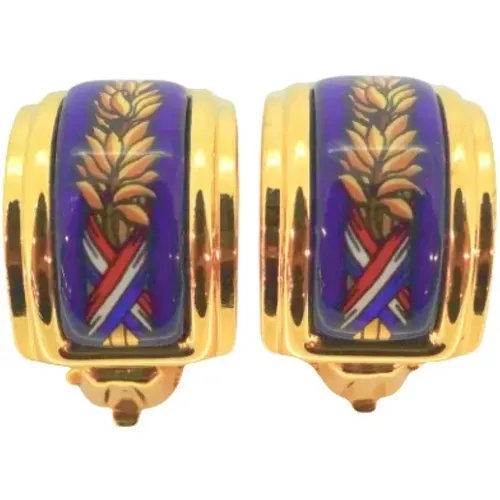 Pre-owned Metal earrings , female, Sizes: ONE SIZE - Hermès Vintage - Modalova