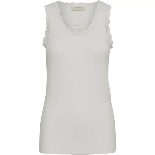 Ärmelloses Top , Damen, Größe: XL - Cream - Modalova