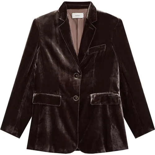 Dark Silk Blazer , female, Sizes: XL, M, S - Maliparmi - Modalova