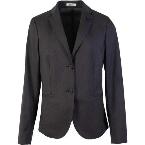 Grey Pinstripe Wool Jacket Lardini - Lardini - Modalova