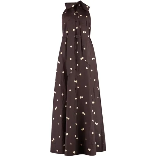 Langes Kleid mit Polka Dot-Print - Aspesi - Modalova