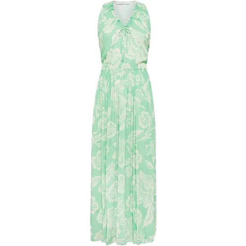 Sleeveless Hawaiian Print Maxi Dress , female, Sizes: XS, M - Seventy - Modalova