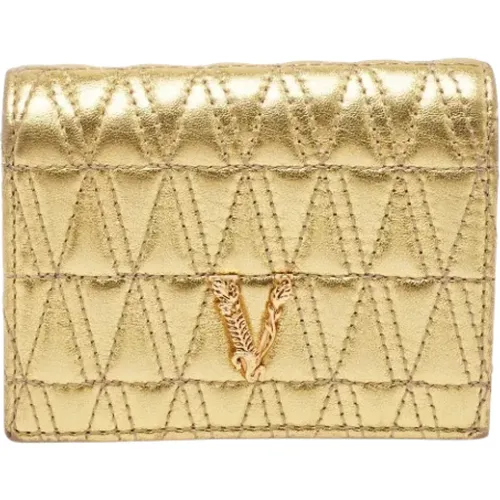 Pre-owned Leather wallets , female, Sizes: ONE SIZE - Versace Pre-owned - Modalova