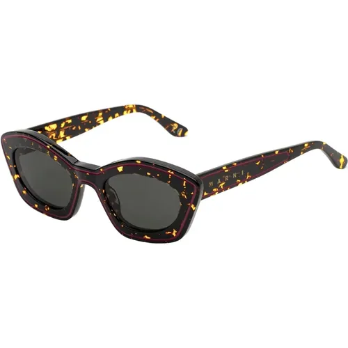 Kea Island Havana Sunglasses , unisex, Sizes: 53 MM - Marni - Modalova
