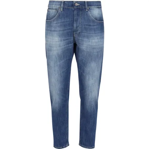 Slim-fit Cotton Blend Jeans , male, Sizes: W35 - Dondup - Modalova