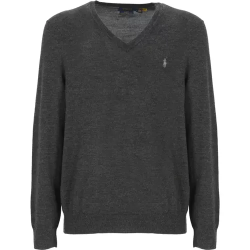 Graue Pullover , Herren, Größe: L - Ralph Lauren - Modalova