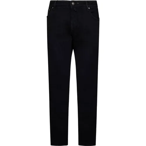 Slim-Fit Denim Jeans , male, Sizes: W38, W34, W35, W32, W33, W40, W30 - Hand Picked - Modalova