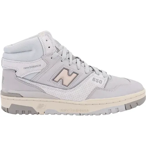 Leather High-top Sneakers with Logo Detail , female, Sizes: 8 1/2 UK - New Balance - Modalova