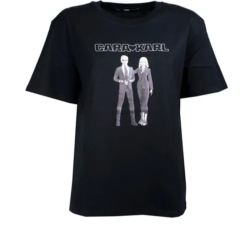 Cara Loves Karl Avatar T-Shirt , Herren, Größe: S - Karl Lagerfeld - Modalova