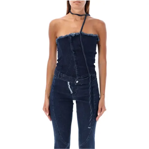 Denim Tube Top Blau Raw Aw24 - OTTOLINGER - Modalova